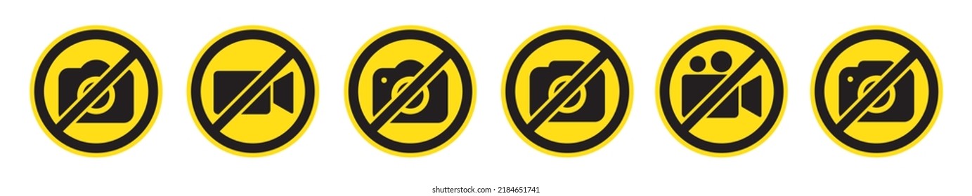 No Camera Icon. No Video Camera Icon, Vector Stock Illustration