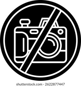 Sem câmera Linha vetor Ícone Design