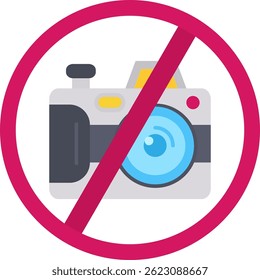 No camera Line vector Icon Design
