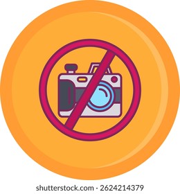 Sin cámara Línea Vector Icon Diseño