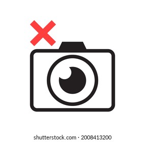 No Camera Logo Vector Design Template Stock Vector (Royalty Free ...