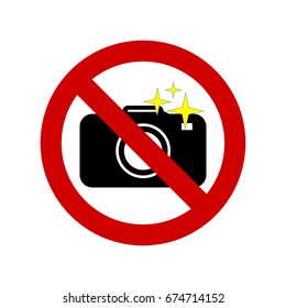 No camera no photo vector sign isolated