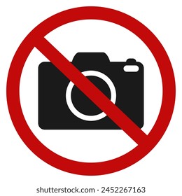 No camera, no photography sign vector illustration 