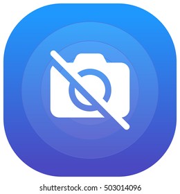 No Camera Purple - blue circular UI/UX App Icon / Logo Design