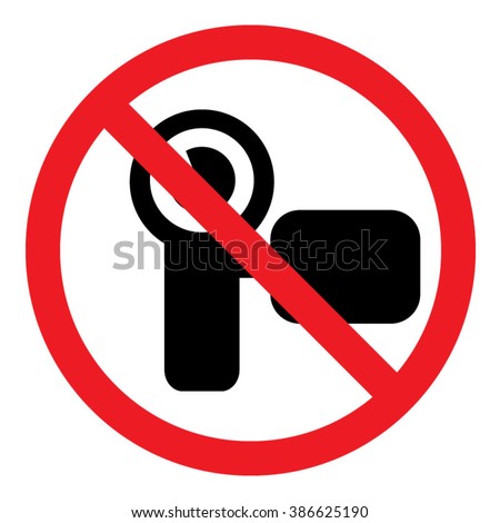 No Camera / Recording Sign Icon Vector Illustration