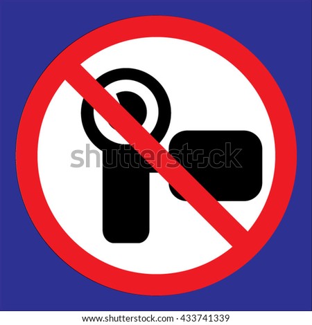 No Camera / Recording Sign Icon Vector Illustration