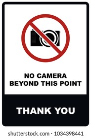 No Camera Sign