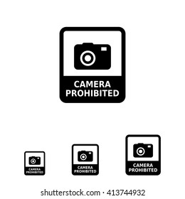 No camera sign icon