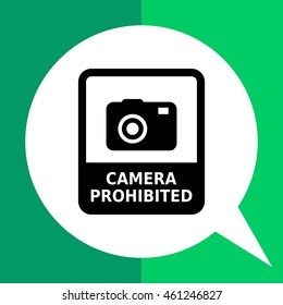 No camera sign icon