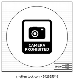 No camera sign icon