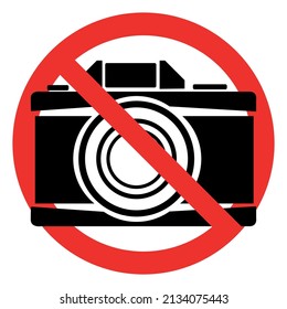 No Camera Sign Illustration Vector