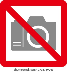 No camera sign isolated vector illustration