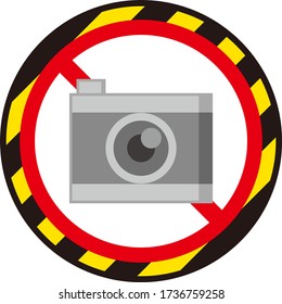 No camera sign isolated vector illustration