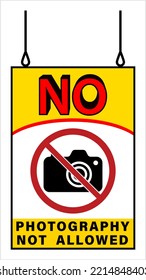 No Camera Sign Photography Not Allowed Stock Vector (royalty Free 