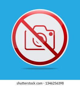 No camera sign vector illustration.