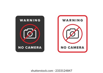 No camera, stop camera icon sign vector