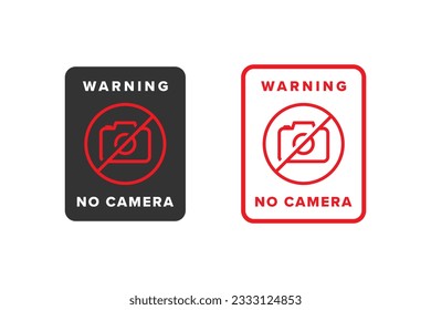 No camera, stop camera icon sign vector
