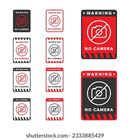 No camera, stop camera icon sign vector