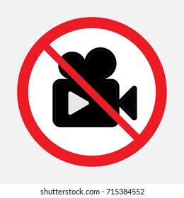 No  camera  symbol on white background. Vector illustration.