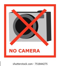  no camera takeing photo is not allowed ban picture of camera crossed in red frame with sign no camera