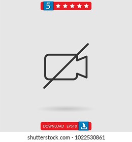 no camera vector icon