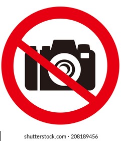 No camera vector sign 