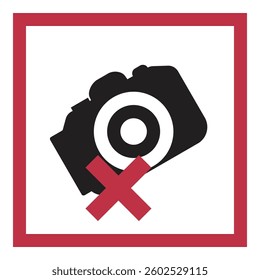No camera warning sign for public warning sign
