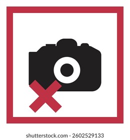 No camera warning sign for public warning sign