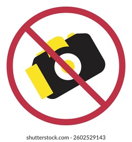 No camera warning sign for public warning sign