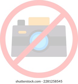 No CameraFlat Light Vector Icon Design