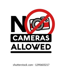 No Cameras Allowed Sign