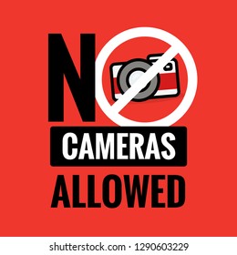 No Cameras Allowed Sign