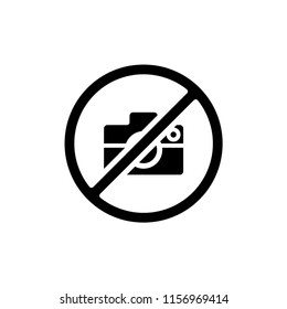 NO CAMERAS ALLOWED sign illustration.