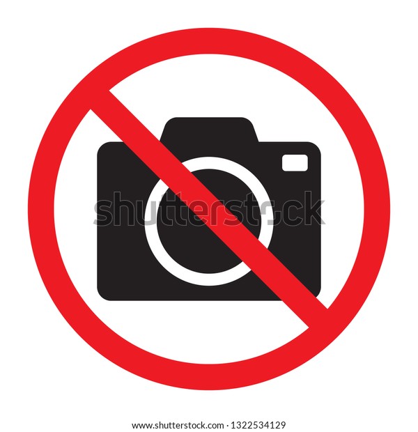 No Cameras Allowed Sign Red Prohibition Stock Vector (Royalty Free ...