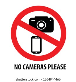 No cameras please vector design 