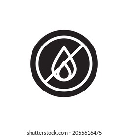 No campfire sign vector icon, isolated on white background