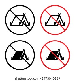 No Camping Allowed Sign Maintain Clean and Organized Outdoor Spaces