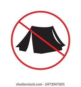 No Camping Area Sign Maintain Clean and Orderly Outdoor Environments