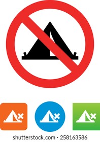 No camping icon
