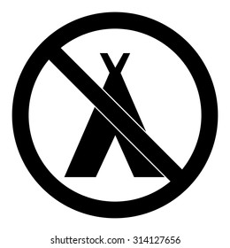No Camping Sign