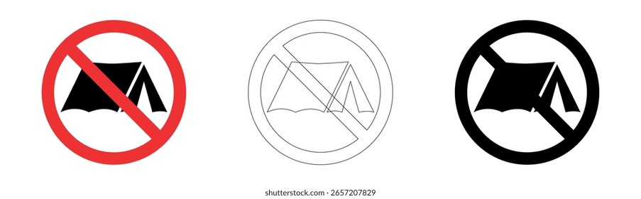 No hay formato de Vector de Iniciar sesión de camping
