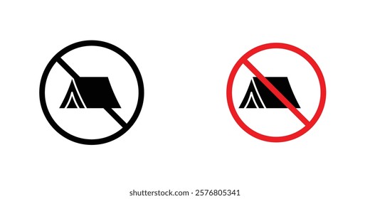 No camping signs vector pack for web designs