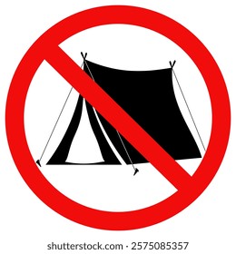 No camping tent icon. isolated flat style vector illustration design.