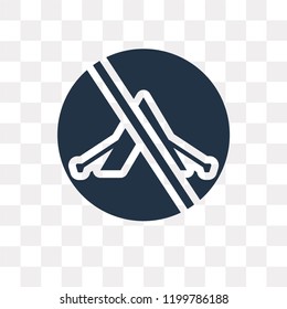 No camping vector icon isolated on transparent background, No camping transparency concept can be used web and mobile