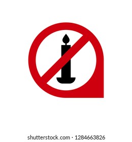 no candle sign