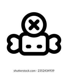 no candy icon for your website, mobile, presentation, and logo design.