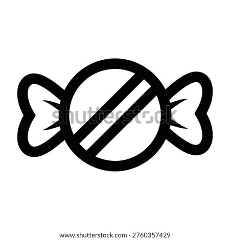 No candy or sugar outline icon. healthy eating, diet, and diabetes awareness symbol. food restriction vector, junk food, weight loss