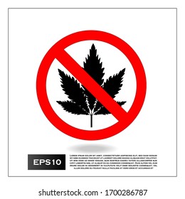 Sin vector de cannabis o marihuana