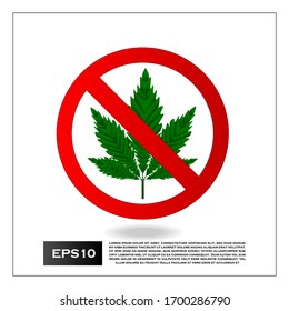Sin vector de cannabis o marihuana
