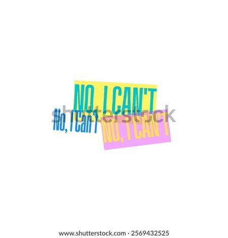 No I can't vector design isolated in white background